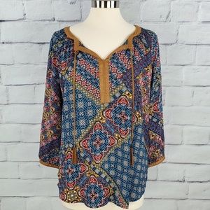 Valerie Stevens faux suede top